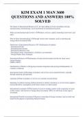 KIM EXAM 1 MAN 3600 QUESTIONS AND ANSWERS 100&percnt;  SOLVED 