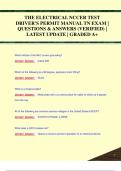 THE ELECTRICAL NCCER TEST  DRIVER'S PERMIT MANUAL TN EXAM &vert;  QUESTIONS & ANSWERS &lpar;VERIFIED&rpar; &vert;  LATEST UPDATE &vert; GRADED A&plus;