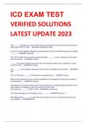 ICD EXAM TEST VERIFIED SOLUTIONS LATEST UPDATED FOR 2024