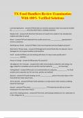 TX Food Handlers Review Examination With 100&percnt; Verified Solutions