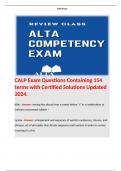 CALP Exam Questions Containing 154 terms with Certified Solutions Updated 2024. 
