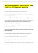 Hesi Entrance Exam A&P Practice Test 2024 with 100&percnt; correct answers