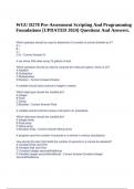 WGU D278 Pre-Assessment Scripting And Programming Foundations [UPDATED 2024] Questions And Answers.