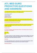 ATI MED SURGERY PREDICTOR QUESTIONS AND ANSWERS LATEST WITH NGN