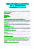 2023 VATI MEDICAL SURGICAL FINAL ASSESSMENT &lowbar;GUARANTEED PASS A
