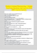 Medical Assistant Pharmacology &colon; Module Test Exam Questions And Answers With 100&percnt; Correct Answers