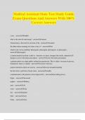 Medical Assistant State Test Study Guide Exam Questions And Answers With 100&percnt; Correct Answers