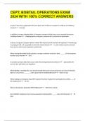 CEPT&semi; BOBTAIL OPERATIONS EXAM 2024 WITH 100&percnt; CORRECT ANSWERS