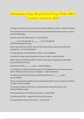 Oklahoma State Board Test Prep With 100&percnt; Correct Answers 2024