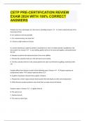 CETP PRE-CERTIFICATION REVIEW EXAM 2024 WITH 100&percnt; CORRECT ANSWERS