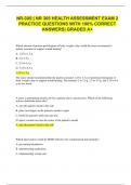 NR-305:| NR 305 HEALTH ASSESSMENT EXAM 2 PRACTICE QUESTIONS WITH 100% CORRECT ANSWERS| GRADED A+