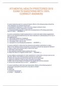 ATI MENTAL HEALTH PROCTORED 2019  EXAM 70 QUESTIONS WITH 100&percnt;  CORRECT ANSWERS