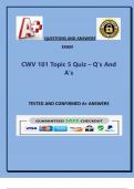 CWV 101 Topic 5 Quiz – Q’s And A’s
