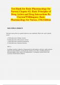 Test Bank for Basic Pharmacology for Nurses&vert; Chapter 02&colon; Basic Principles of  Drug Action and Drug Interactions By  Clayton&sol;Willihnganz&colon; Basic  Pharmacology for Nurses&comma; 17th Edition