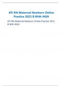 ATI RN Maternal Newborn Online  Practice 2023 B With NGN