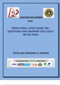 NR503 FINAL LATEST EXAM 180+ QUESTIONS AND ANSWERS 2022-2024 NR 503 FINAL