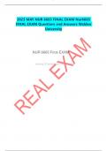 2023 MAY NUR 6665 FINAL EXAM Nur6665  FINAL EXAM Questions and Answers Walden  University