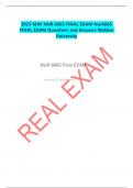 2023 MAY NUR 6665 FINAL EXAM Nur6665  FINAL EXAM Questions and Answers Walden  University
