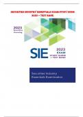 SECURITIES INDUSTRY ESSENTIALS EXAM STUDY GUIDE 2024 + TEST BANK |All Chapters,  2024| 	