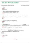 BIOS 260 Lab Exam Questions (Latest 2024 / 2025) Questions and Answers (Verified Answers)