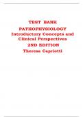 TEST BANK PATHOPHYSIOLOGY Introductory Concepts and Clinical Perspectives 2ND EDITION Theresa Capriotti