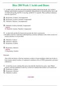 BIOS 280 Week 1 Acids and Bases  (Latest 2024 / 2025) Questions and Answers (Verified Answers)