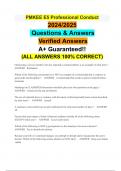 PMKEE E5 Professional Conduct 2024/2025 Questions & Answers Verified Answers A+ Guaranteed!! (ALL ANSWERS 100% CORRECT)