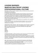 LEADING MARINES&colon; WARFIGHTING&sol;TROOP LEADING STEPS&sol;OPERATIONAL CULTURE