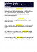 Auto Body Chapter 1 Vocabulary&sol;Definitions Questions And Answers 