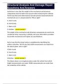 Structural Analysis And Damage Repair Questions And Answers 