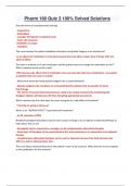 Pharm 180 Quiz 3 100&percnt; Solved Solutions 