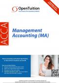 Management Accounting (MA) Notes with examples 