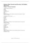 Business Data Networks and Security, 10e (Panko) 2024 FALL Chapter 2  Network Standards