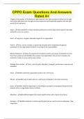 CPPO Exam Questions And Answers  Rated A&plus;