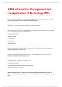 C468 Information Management and the Application of Technology WGU