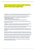 A package deal for DCF Special Needs Appropriate Practices &lpar;SNP&rpar; with latest updated test&period;