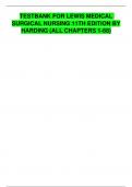 TESTBANK FOR LEWIS MEDICAL SURGICAL NURSING 11TH EDITION BY HARDING &lpar;ALL CHAPTERS 1-68&rpar;