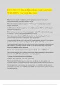 ECG NCCT Exam Questions And Answers With 100&percnt; Correct Answers