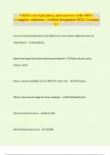 CRMA test Questions and answers with 100&percnt; Complete solutions &vert; verified &updated 2024 &vert; Graded A&plus;