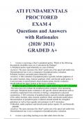 ATI FUNDAMENTALS PROCTORED  EXAM 4  Questions and Answers with Rationales  (2020_ 2021)  GRADED A+
