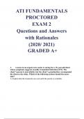 ATI FUNDAMENTALS PROCTORED  EXAM 2  Questions and Answers with Rationales (2020_ 2021) GRADED A+