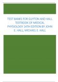 Guyton and Hall Test Bank for Textbook of Medical Physiology 14th Edition