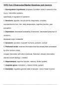 N352 Test 2 depression bipolar questions and answers 2024
