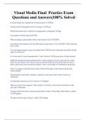 Visual Media Final Practice Exam Questions and Answers&vert;100&percnt; Solved 