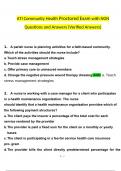 NGN ATI COMMUNITY HEALTH PROCTORED EXAM 2023 QUESTIONS AND VERIFIED ANSWERS / A+ GRADE
