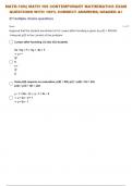 MATH-105:| MATH 105 CONTEMPORARY MATHEMATICS TEST 1 REVIEW | ALL QUESTIONS WITH 100% CORRECT ANSWERS| GRADED A+