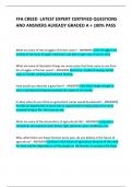FFA CREED  LATEST EXPERT CERTIFIED QUESTIONS AND ANSWERS ALREADY GRADED A &plus; 100&percnt; PASS 