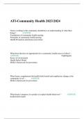 ATI-Community Health 2023&sol;2024