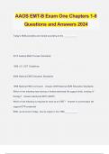AAOS EMT-B Exam One Chapters 1-8 Questions and Answers 2024