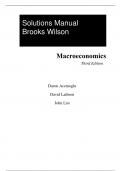 Solutions Manual For MacroEconomics 3rd Edition By Daron Acemoglu, David Laibson, John List (All Chapters, 100% Original Verified, A+ Grade) 